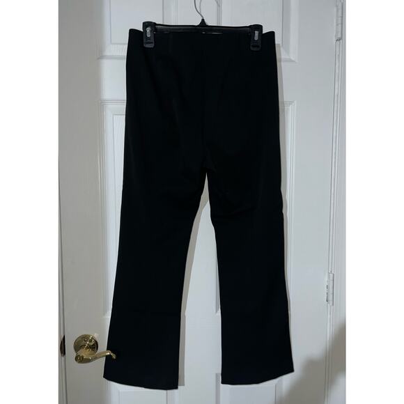 Ann Taylor Womens Dress Pants Size 8P Petite Black Wide Leg Mid Rise Trousers - Picture 4 of 7